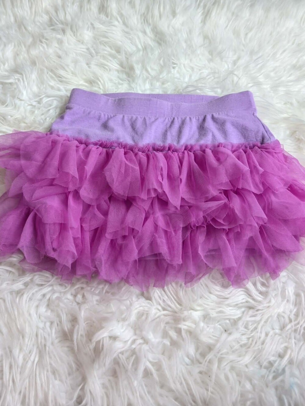 Justic Purple Size 7 Girls 2000s Tutu Ruffle Skort Built In Shorts Flowy Layered